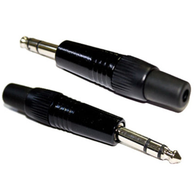OEM 6.3mm Notrix Metal Stereo Jack siyah OEM 6.3mm Notrix Metal Stereo Jack siyah